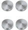 Edelstahl-Spiegelschrauben, Durchmesser: 40 mm, flache Abstandshalterschraube, dekorative Kappenabdeckungen, Spiegel, selbstschneidende Schrauben, Kappennagel, gebürstetes Silber, 4 Stück