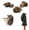 Potty Feet Hedgehog and Pot Buddy and Cane Companion Bundle Set, Pot feet to lift plant pots off of the ground. Decorative garden plant pot accessories and decorative garden cane toppers.