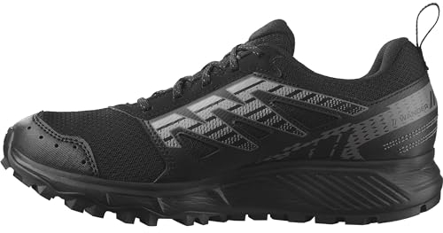Salomon Wander Gore-Tex Damen Trail Running Wasserdichte Schuhe, Outdoor-bereit, Komfort durch Dämpfung, Sicherer Fußhalt, Black, 38
