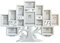 GICOS SRL Porta foto portafoto in plastica cornice multiplo 12 posti decoro albero della vita colore bianco 82 x 59 x 2 cm foto 9 posti 10 x 15 cm 2 posti 10 x 10 cm 1 posto 10 x 15 cm MOG-837043