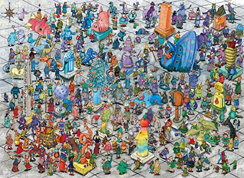 Puzzle für Erwachsene, 3000 Teile, Cartoon Square Relax Jigsaw Puzzle