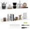 Sezanrpt 91.5cm weiße sich hin- und herbewegende Regale für Wanddekoration, Acryl-Speicher-Wand-Regalhalter, an der Wand befestigte Home Organizer-Regale mit einem kostenlosen Schraubendreher, 2er-Set