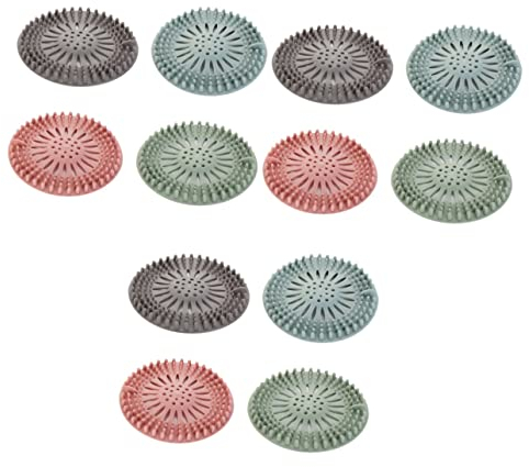 WOONEKY 12 Stk Bodenablauf Filtern Duschablaufstopfen Haarstopper Aus Silikon Ablaufabdeckung Aus Silikon Spülsieb Silikon Badewannenstöpselabdeckung Aufkleber Tpr Waschbecken A27