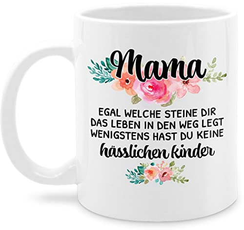 Tasse Tassen 325ml - Mama keine hässlichen Kinder Muttertagsgeschenk Mama Sprüche Lustig - 325 ml - Weiß - mit spruch muttertagstasse mum kaffeetasse sprüchen moms cup mütter häferl
