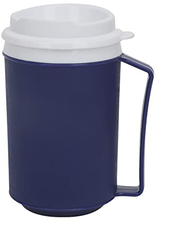 JIAHG Becher für pflegebedürftige Menschen, 500 ml Isolierbecher mit Deckel, Trinkbecher Schnabeltasse für Erwachsene mit Behinderung, Anti-Spritztülle Reisebecher Reisekaffeetasse