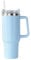 40 oz stainless steel large cup tumbler mug with straw and handle reuseable (Light Blue)