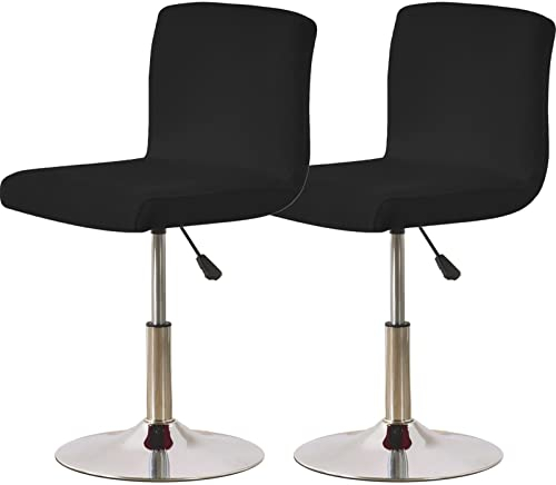 Barhocker Stuhlhussen Stretch Stuhl Abdeckungen Stuhlbezug Samt 1/2/4/6PCS Stretch Abnehmbare Barhockerhussen für Kneipentheke Höhe Seitenstuhlbezüge Waschbare Stuhlhussen (Color : #1, Size : 2PCS)