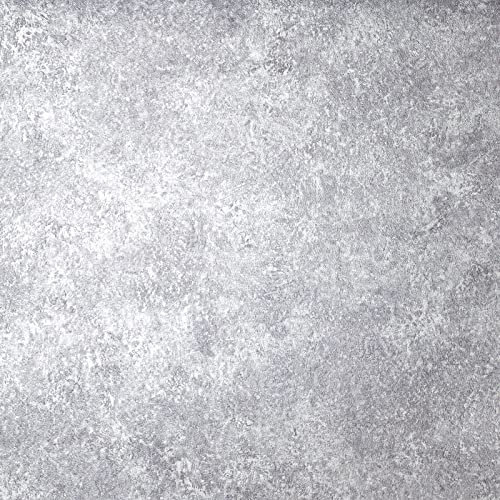 SOPHIE LAURENCE Silver Grey Metallic Wallpaper - Solid Thick Heavy Duty Designer Textured Wallpaper - Plain Shiny Modern Glitter Marble Effect (Sample)