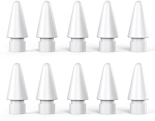 MOGOOD Pencil Tips Compatible with Apple Pencil 1st/2nd Gen iPad Pro/Air/Mini - White, 10 Pack