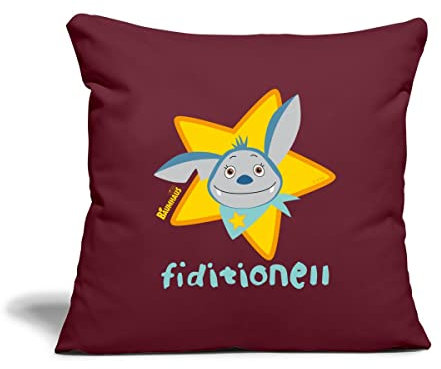 Spreadshirt KiKA-Baumhaus Mit Fidi Fiditionell Kissenbezug 45x45 cm, One Size, Burgunderrot