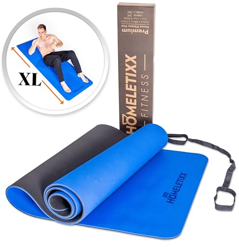 HOMELETIXX Yogamatte Sportmatte Fitnessmatte rutschfest - Gymnastikmatte Extra Dick 200cm XXL Groß - Trainingsmatte für Yoga, Pilates & Home Gym - Premium Fitness Matte mit Tragegurt