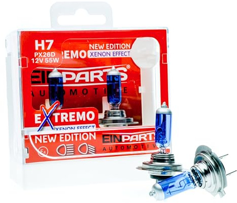 EINPARTS H7 Glühlampe Fernscheinwerfer 55W 6000K Fernlicht Halogen Birne EPB69