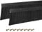 sourcing map 2 cepillos de puerta de barrido inferior en forma de H con cepillo de nailon de 90 mm para el hogar, industrial (1000 mm de largo x 115 mm de ancho, negro)