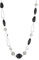 FULU AUTUMN Lange Perlenkette Damen Boho Lange Stein Kette Statement Schmuck Beste Freundin Geschenke(07-Black grey)