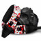 Woven Camera Straps for Parents, A red cat print, Adjustable