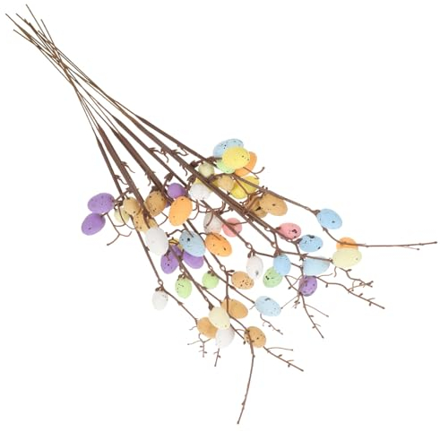 MAGICLULU 10st Osterzweig Frühlingseierstiele Osterei-Kranz Frühlingshafter Baumschmuck Künstliche Beerenpflücker Osterkranz Dekoration Ostern Pickt Dekoration Osterdeko Schaum Kuchen Stelle