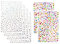 Lot de 6 strass autocollants en acrylique pour le visage, le corps, le nail art et les loisirs créatifs (couleurs mélangées)