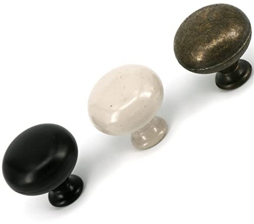 XIBANY Antike runde Pilz-Schrank-Zug-Schrank-Schubladen-Griff-Knäufe mit Schraube Garderoben-Möbel-Hardware 1Pcs (Color : Bronze)