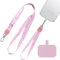 Foonary Handykette Universal 2 Packs für alle Smartphones, Leopard Handyband Kordel zum Umhängen Lanyard Einstellbar und Abnehmbar Schnur Necklace Kompatibel mit iPhone/Samsung/Xiaomi/Huawei, Rosa