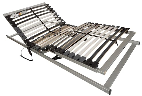 BeCo Lattenrost, Luxus E-Move, elektrischer Lattenrost, 120 x 200 cm, 28 Federholzleisten, komplett montiert, Kopf-und Fußteil verstellbar, TÜV geprüft, Made in Germany, 100 Nächte Testschlafen…