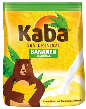 Kaba Banane 400g Beutel Trinkpulver, das Original Bananenmilch-Pulver zum Anrühren in kalter und warmer Milch