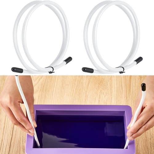 Yaocom 2 Pcs Soap Swirl Tools Bendable Soap Making Tool Supplies Cold Process Hanger Swirl Accessories for Adjustable Hanger Wire for Molds Up to 18