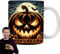 Taza de calabaza de Halloween, tazas de calabaza de cerámica,Taza de Halloween de cerámica con estampado de calabaza - Taza de agua helada, taza de vajilla de Halloween para leche, agua helada