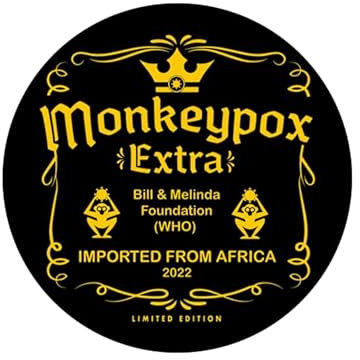 Sammys Shirt Store Affenpocken Monkeypox Beer Aufkleber 4,5 cm