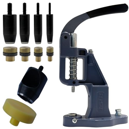ISTA TOOLS Lochstanze Lochpfeife Lochstanze für Leder Kunstleder Filz Biothane Stoff Presse Ösenpresse Textillocher (Presse + 8 mm & 10 mm Lochpfeife)