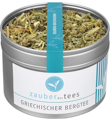 Zauber der Gewürze Griechischer Bergtee – geschnitten, loser Kräutertee aus ausgewählten Bergkräutern zur Stärkung des Immunsystems, naturbelassen, 45 g