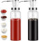 Tiwiche Saucenpumpenspender, Kaffeesirupspender, 500 ml Glasflasche mit Edelstahlpumpen, auslaufsicher, Pumpen in Lebensmittelqualität für Honig, Sirup, Öl, Gewürze, Salatdressings (2 Stück)