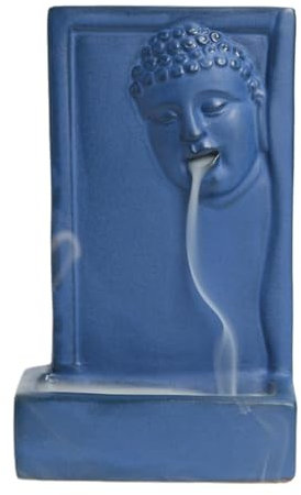 Incienso de cerámica, Buda de incienso, fuente de Buda de Incienso, Fuente de Buda de cerámica, decoración del hogar, estatua para escritorio, mesa, estantería, sala de yoga, meditación, relajación