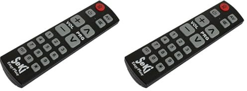 SeKi Easy Plus lernfähige Universal-Fernbedienung schwarz (Packung mit 2)