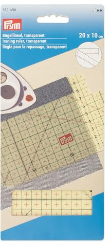 Prym 611490 Bügellineal, transparent, 20 x 10 cm