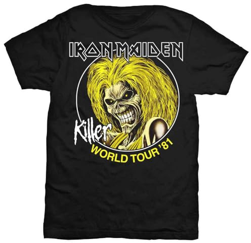 Rock Off officially licensed products Iron Maiden Killer World Tour 81 T Shirt M Black