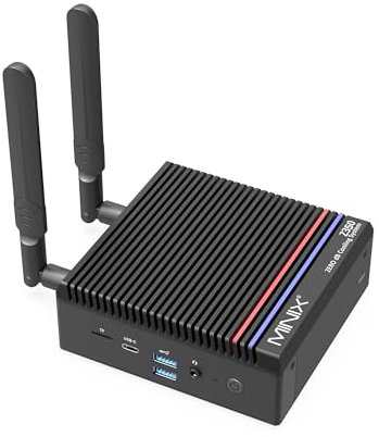 MINIX Fanless Mini PC Windows 11 Pro, Intel i3-N350, NEO Z350-0dB 16GB DDR4 512GB M.2 PCIe Gen3 x 4 SSD Micro Desktop Computer, 4K Dual Display/2.5G LAN, for Business Home Office Multi-Tasking