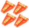 Cabilock 4 Stück Wasserwaage Camper-niveau Externer Eckausgleicher Nivellierblase Für Anhänger Rv-füllstandsblase Winzige Ebene Wohnmobil-planierer Ebene Blase Ebene Klammer Orange Acryl