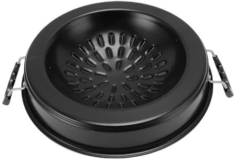 Eujgoov Thai BBQ Grill Pan 2 in 1 Non Stick Even Heating Aluminum Hot Pot Grill for Versatile Cooking Experience in Home Use Friends Gathering - Aluminum (30cm/11.81in Black)