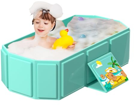 Klappbare Badewanne Für Kinder,Zusammenklappbare Duschewanne Für Kleinkinder | Sitzwanne Mit Liegefunktion Und Rutschfester Wanne Für Mädchen Von 0 Bis 8 Jahren