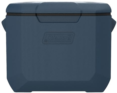 Coleman Chiller 60qt Wheeled Cooler with Ice Retention and Retractable Handle and Recessed Wheels, Leak Resistant, Holds up to 47 cans & 30 lbs of ice, Great for Camping, Concerts, Sports, Sapphire