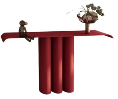 GAOWINLY Table Console, Table d'appoint Minimaliste Rouge – Meuble d'entrée Moderne for Salon,Table d'entrée(120cm)