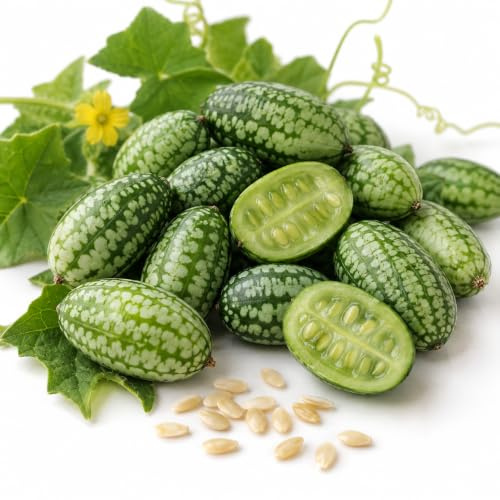 Mexikanische Minigurke Samen – 12 Mäusegurken (Melothria scabra) Rankgurke für Balkon, Freiland & Gewächshaus – Mini Gurke mit Zitronennote – naturbelassen – Love my Nature