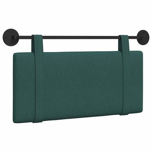 vidaXL Hängendes Kopfteil Dunkelgrün Stoff, Schlafzimmer Deko, moderner rechteckiger Wand-Headboard, kompakt, stilvolle Bettwäsche für Luxus-Schlafbereich