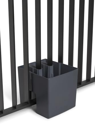Vercony Balkon Pflanzkasten – Pflanzkasten für Balkone mit Geländerstäben – 30x34x30 cm – Witterungsbeständig & UV-beständig - Made in Holland - Anthrazit