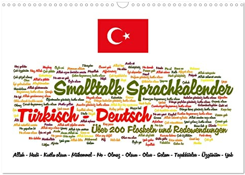 Smalltalk Sprachkalender Türkisch-Deutsch (Wandkalender 2026 DIN A3 quer), CALVENDO Monatskalender: Über 200 Redewendungen für den Alltag (CALVENDO Wissen)