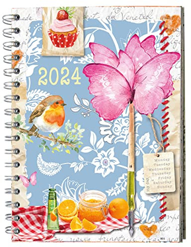 Daphne's Diary - Taschenkalender 2024: Mit Kalendarium, Platz für Notizen, Einkaufs- und To-do-Listen, Ausmal-Motiven u.v.m.