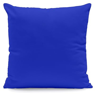 Hans-Textil-Shop Kissenbezug 30x30 Blau Kobalt Baumwolle – einfarbige Kissenhülle Uni mit Reißverschluss, Sofakissen & Dekokissen