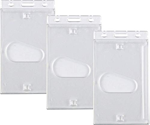 25 Unidades Placas Identificativas, Funda de Identificación, Identificación, Soporte de Tarjeta, Soporte Documentos, Transparente, PVC Rígido Policarbonato Formato Retrato