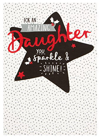 Hallmark Christmas Card to Daughter 'Sparkle and Shine' - Medium