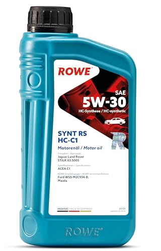 ROWE HIGHTEC SYNT RS SAE 5W-30 HC-C1, 1 Liter, HC-Synthese-Motorenöl | HC-Synthese-Motoröl für Fahrzeuge mit DPF und Turbolader gemäß ACEA C1, besonders kraftstoffsparend, Art. Nr. 20109